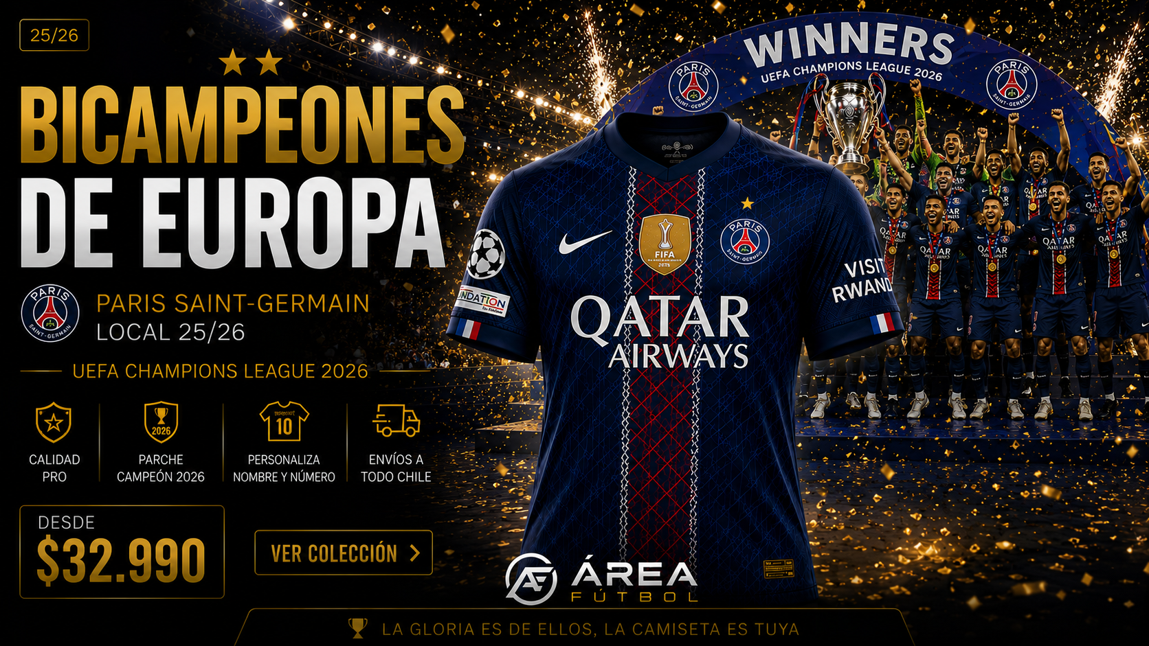 Las mejores camisetas de tus clubes 25/26 — Área Fútbol